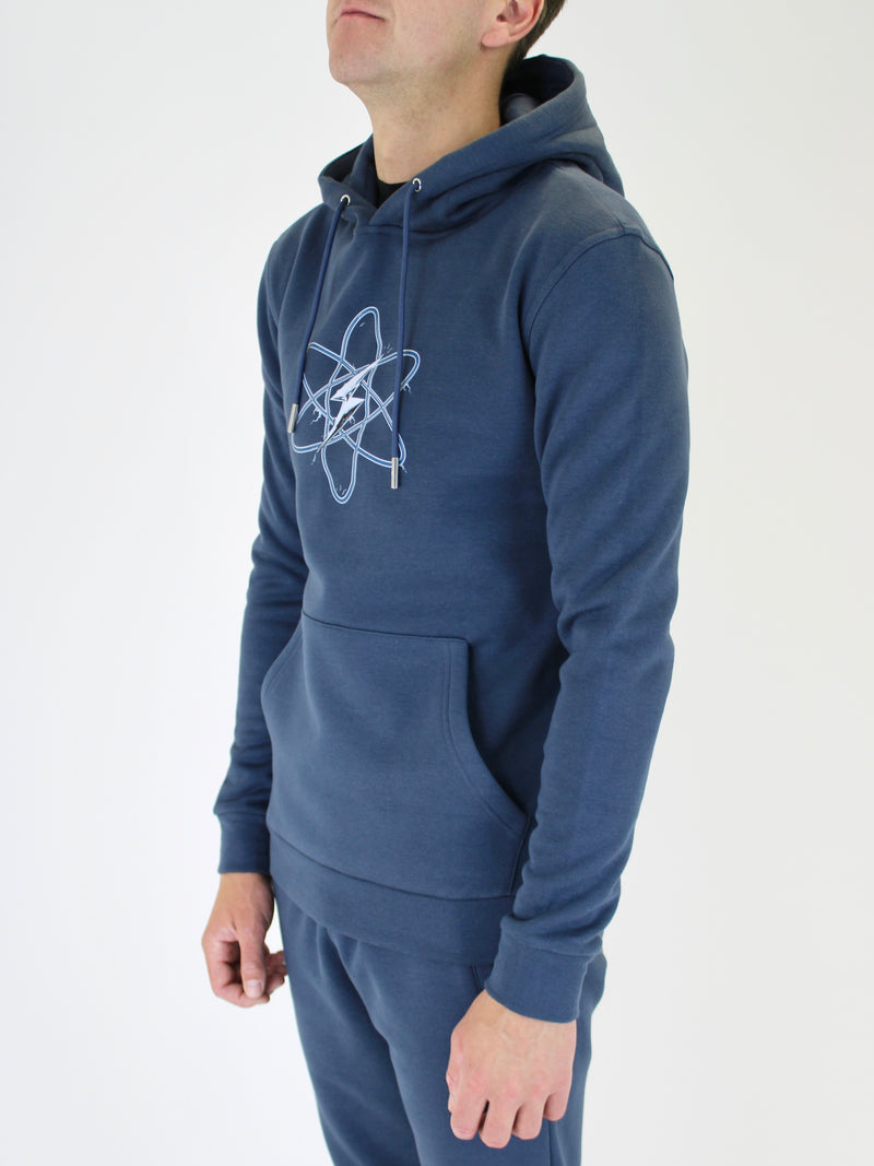 Kids Prussian Blue Atom Bolt Hoodie