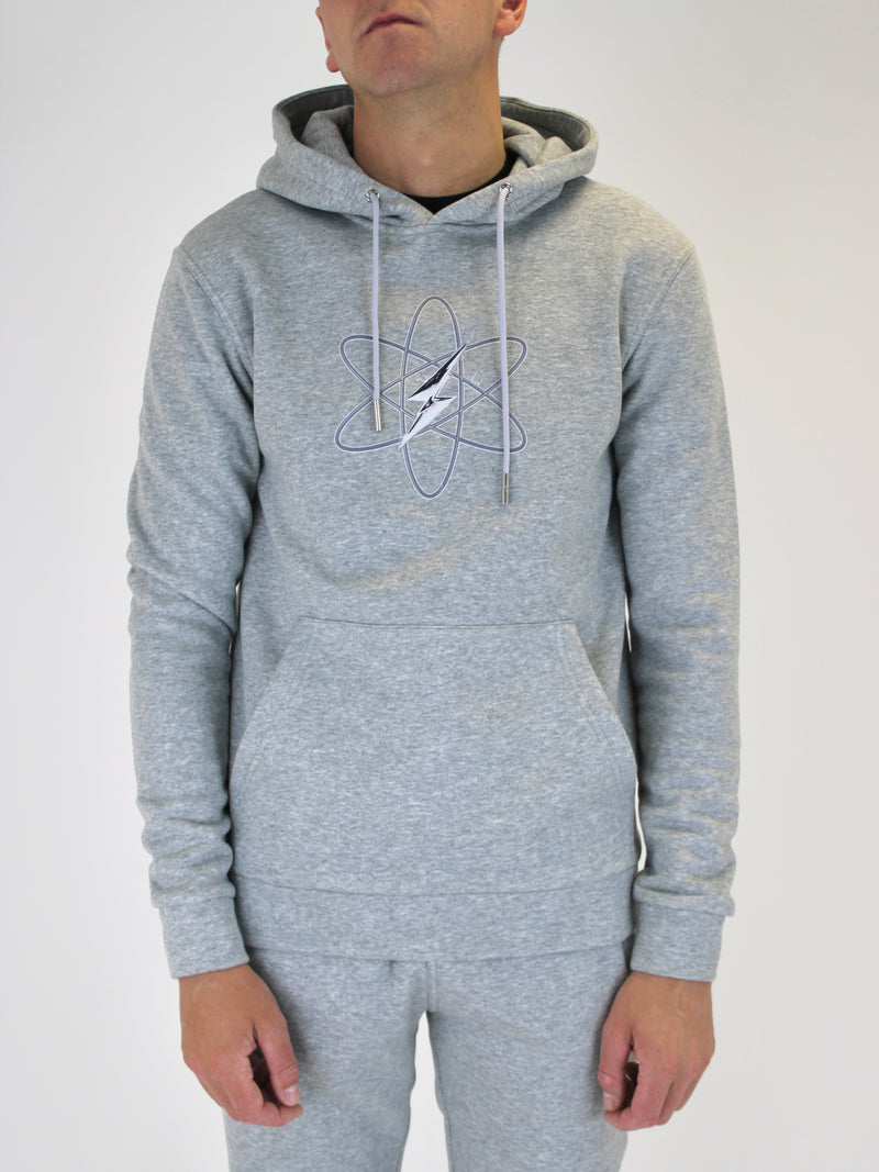 Kids Light Grey Atom Bolt Hoodie