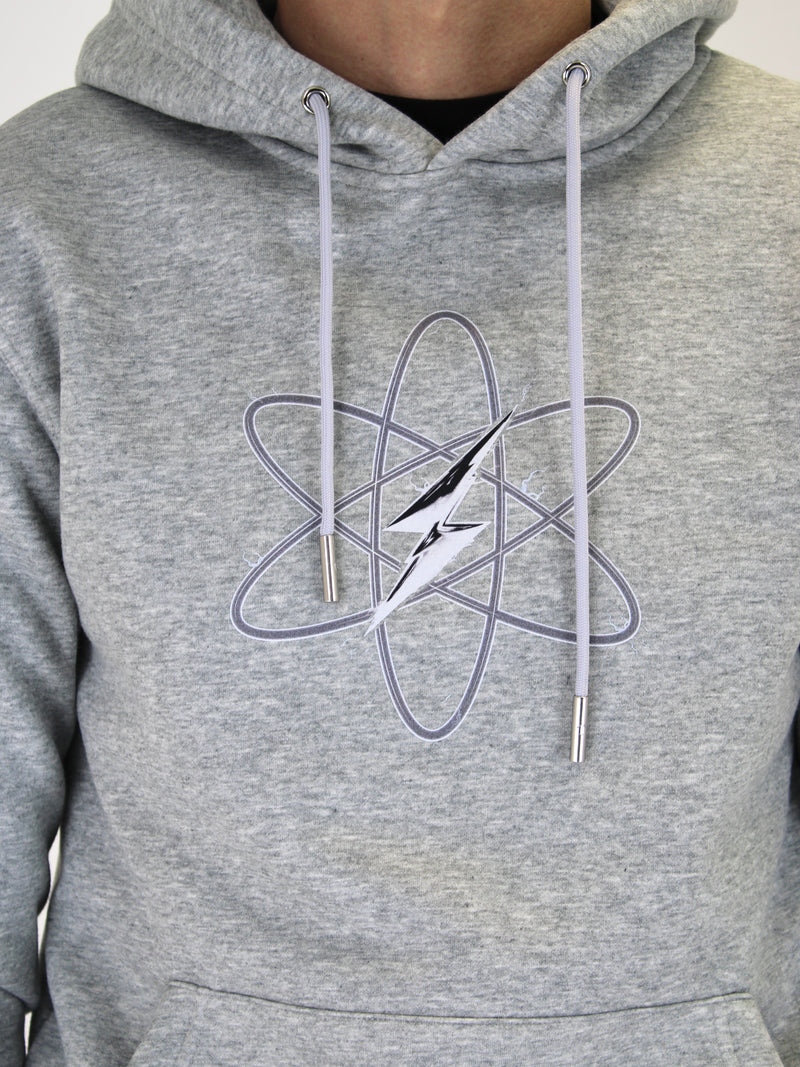 Kids Light Grey Atom Bolt Hoodie