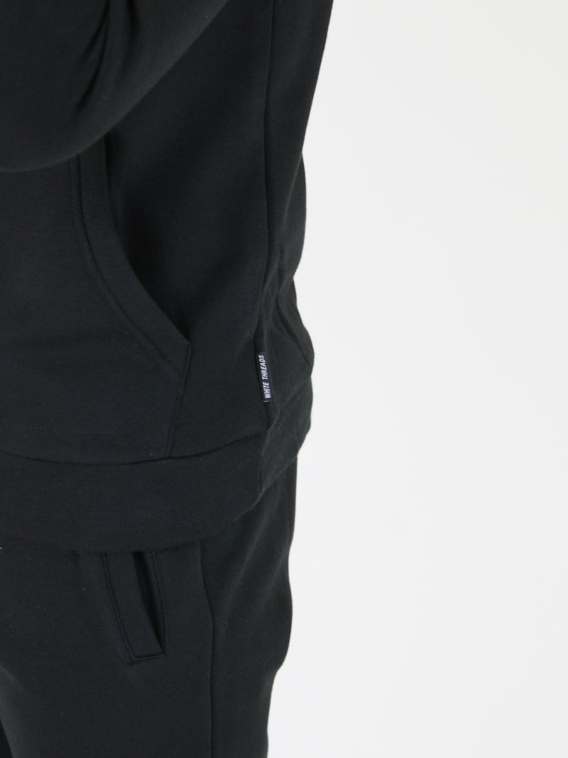 Plain Black Essential Hoodie