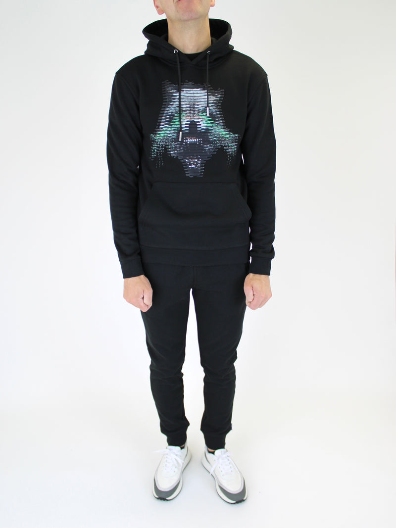 Black Electric Wolf Hoodie