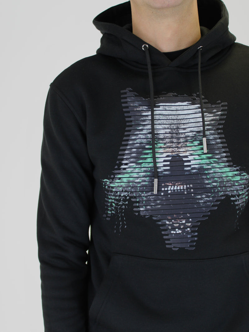 Kids Black Electric Wolf Hoodie