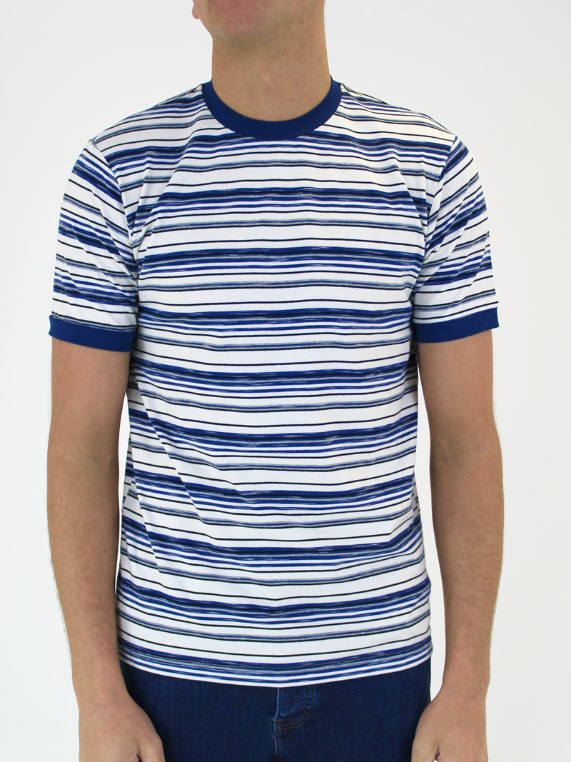 Kids 340 Navy Striped T-Shirt