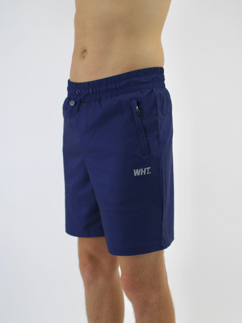 Blue Straight Leg Shorts