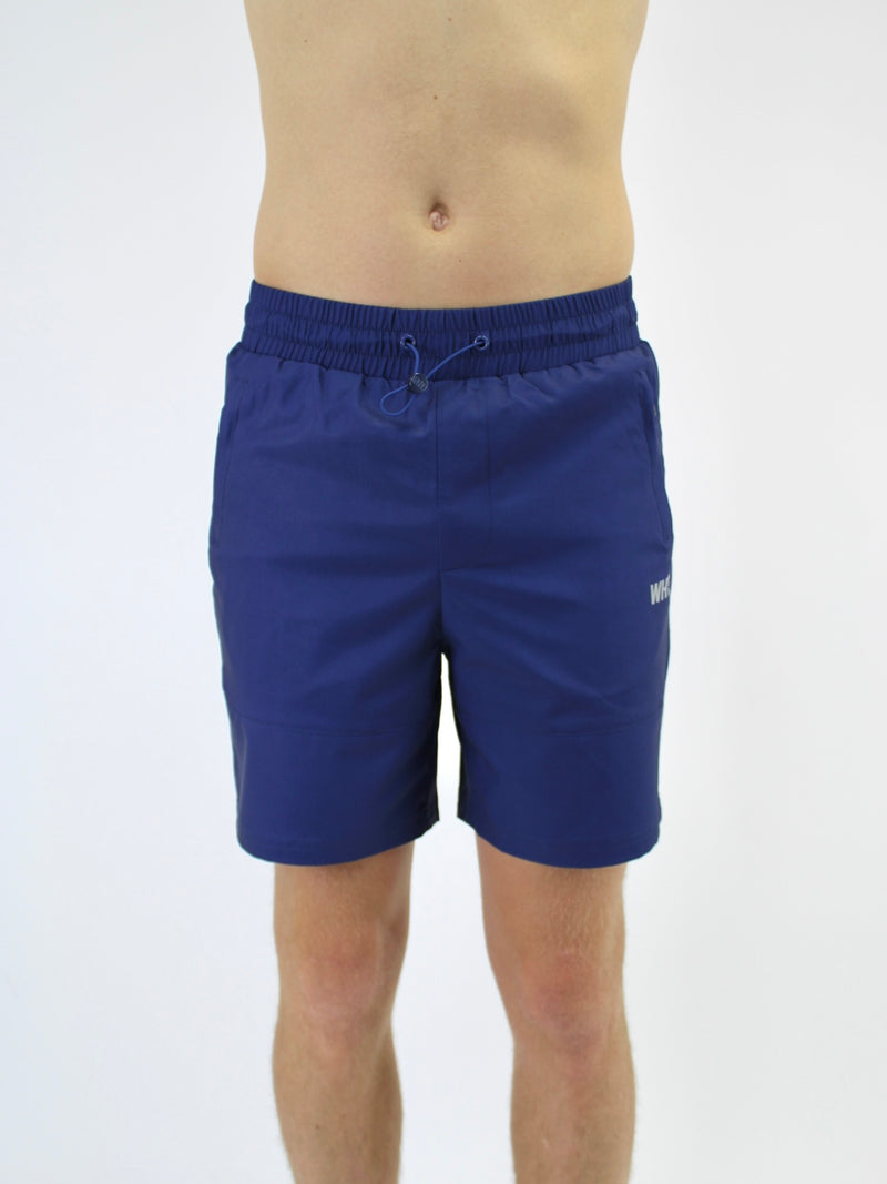 Blue Straight Leg Shorts