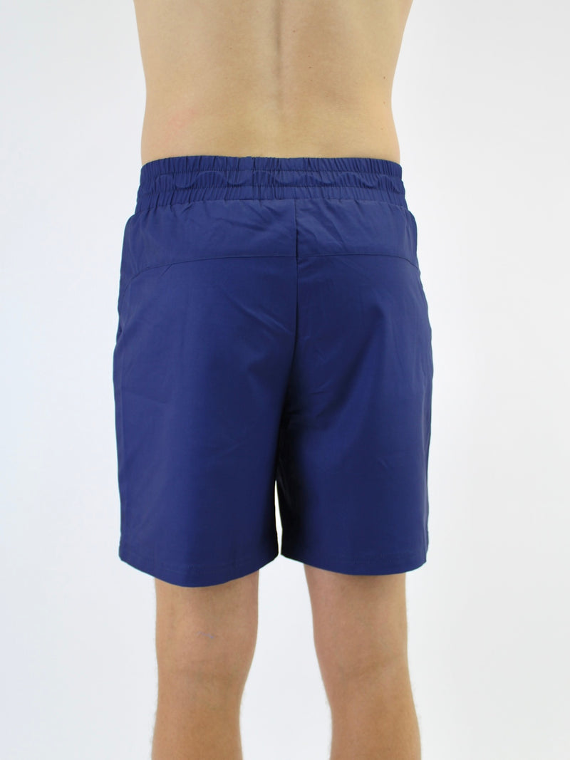 Blue Straight Leg Shorts