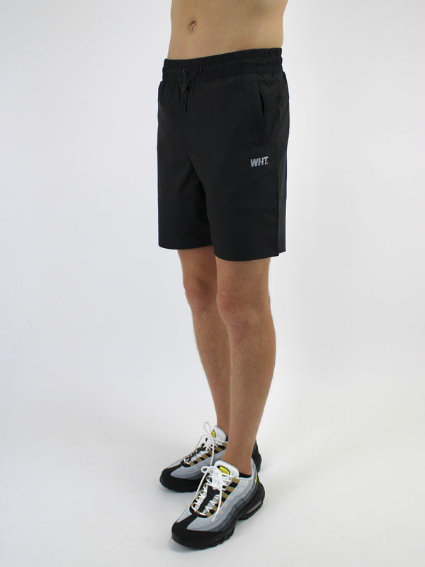 Black P-V6 Straight Leg Shorts