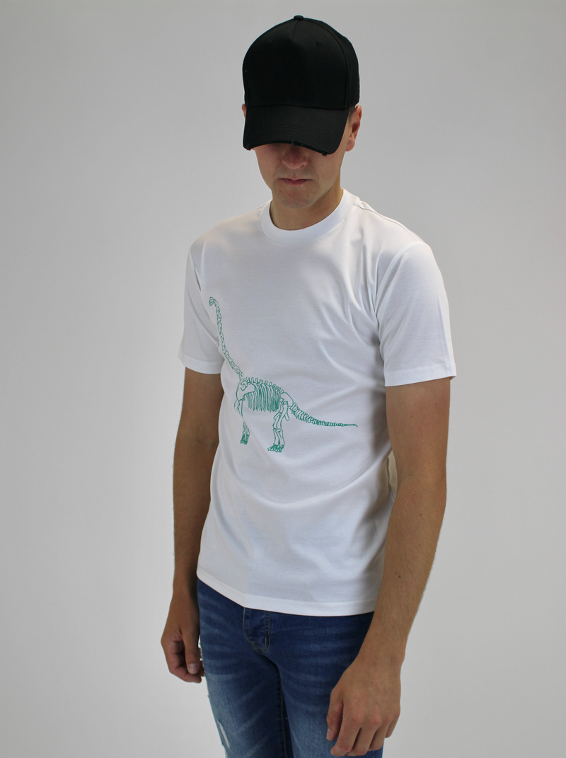 Kids White Dino T-Shirt