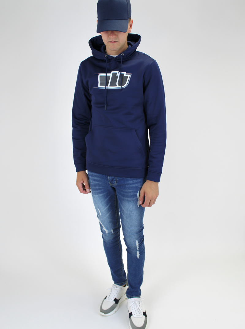 Navy WHT Silhouette Hoodie