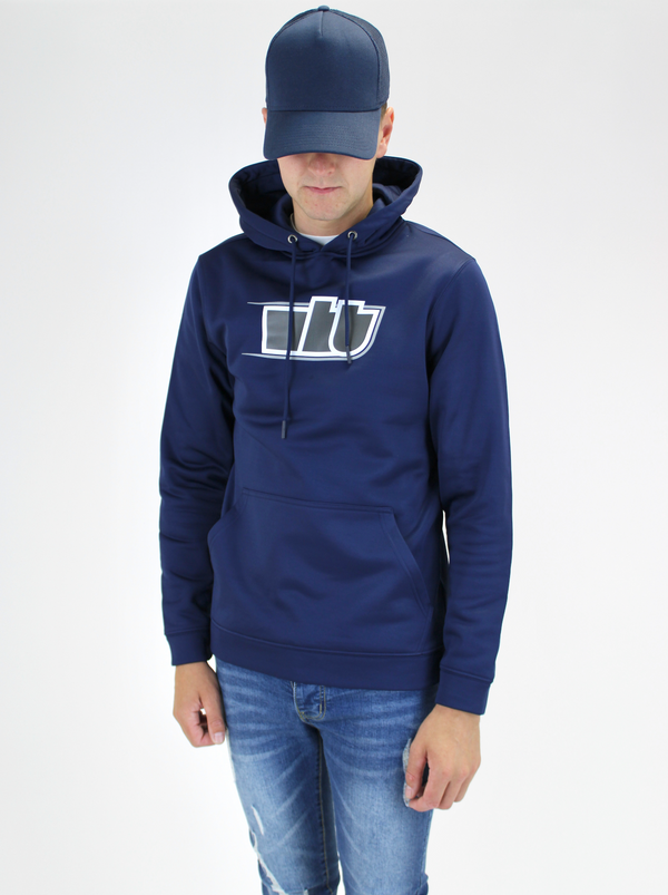 Navy WHT Silhouette Hoodie