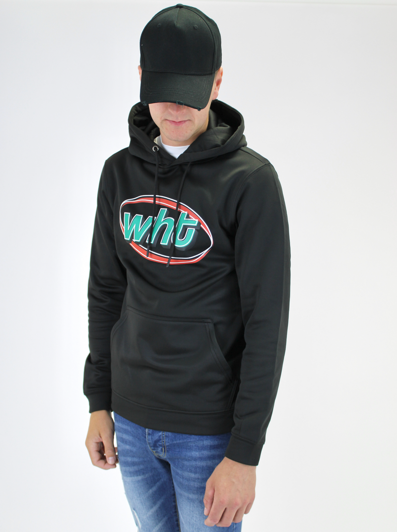 Black WHT Disc Hoodie