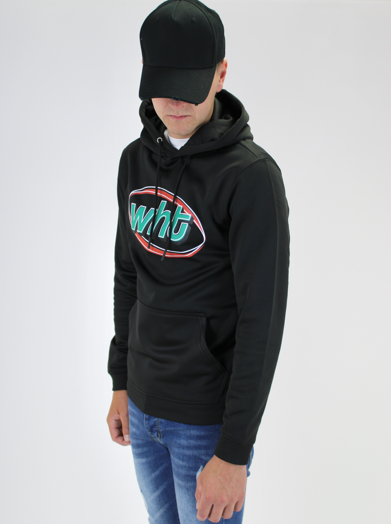 Black WHT Disc Hoodie