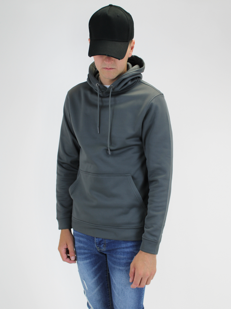 Plain Poly Grey Hoodie