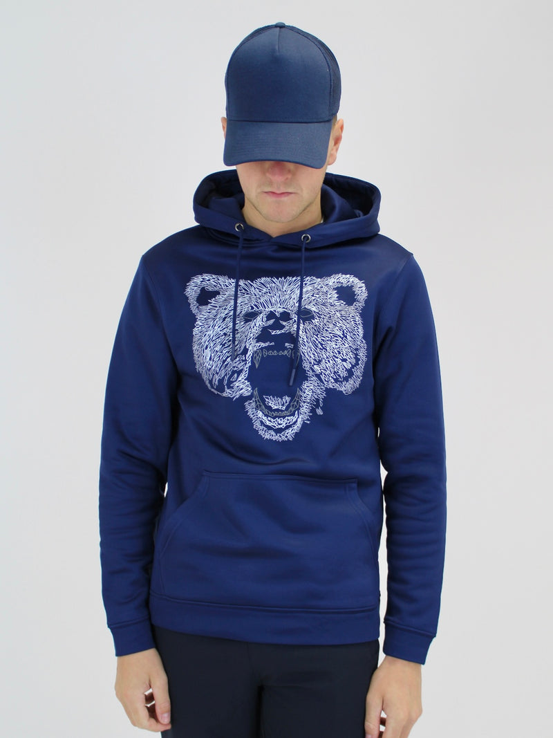 Navy Reflect Asiatic Bear Hoodie