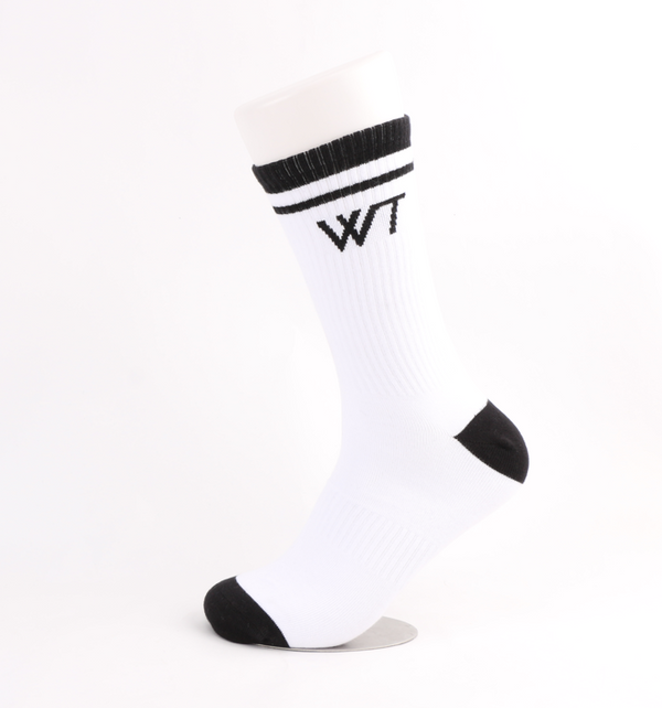 White WT Socks